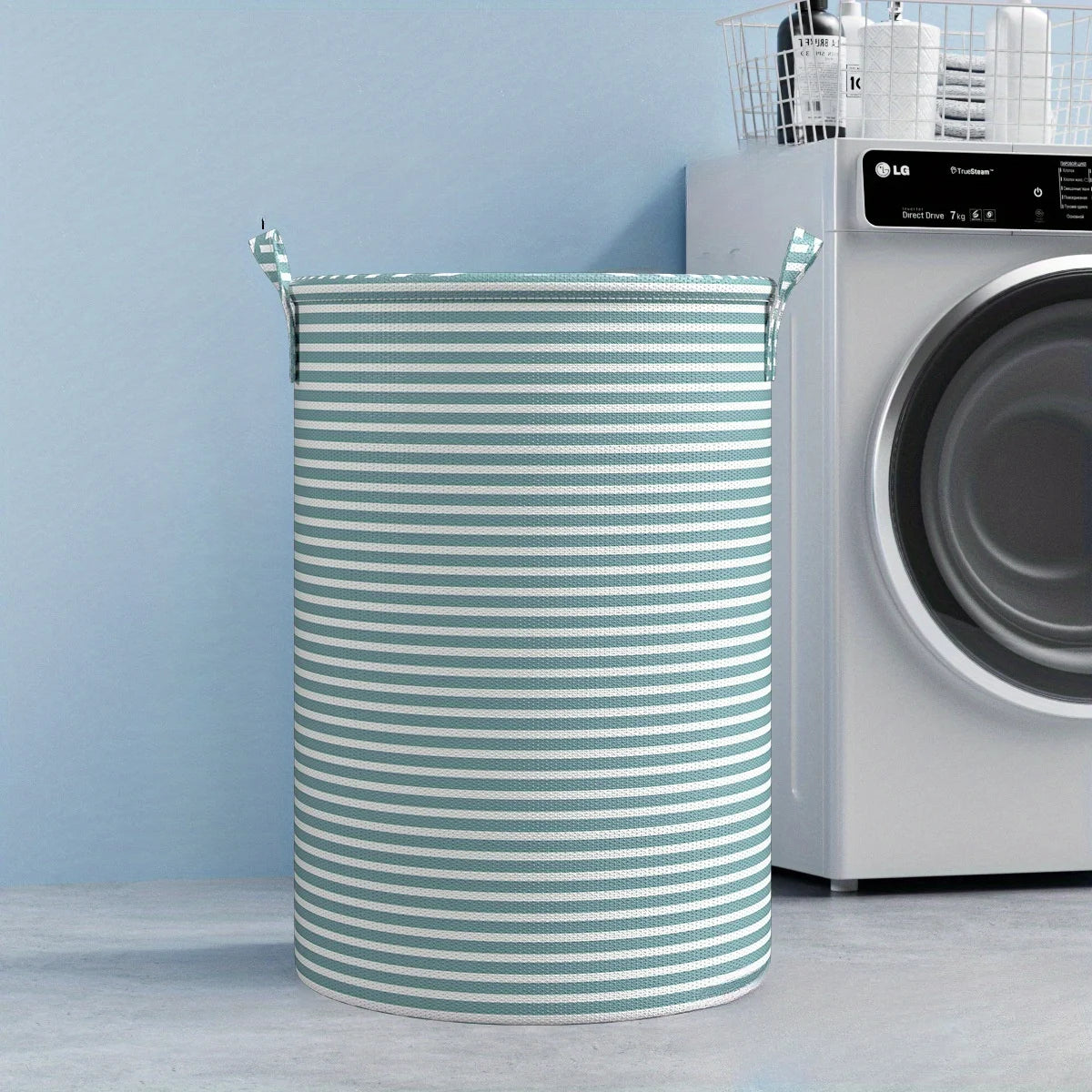 Haundry Thickened Tall Laundry Basket with Handle, Large Collapsible round Laundry Hamper Bin Laundry Bag for Clothes Storage