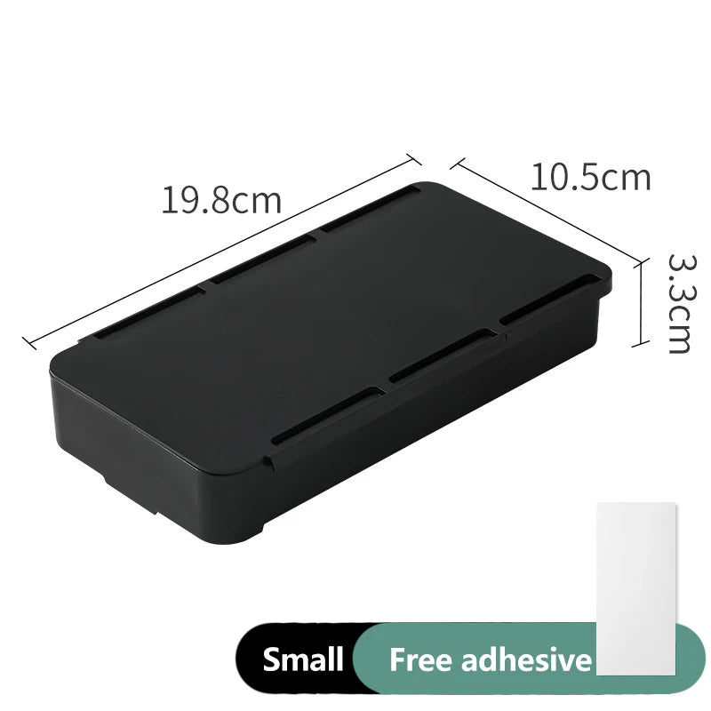 Hidden Storage Box in Table Self Stick Table Storage Drawer Organizer Box Home Office Pencil Tray under Desk Storage Drawer