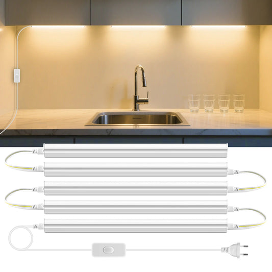 50Cm Led Lights Kitchen under Cabinet Lamp 220V 15W Led Tube with 1.2M EU Plug Switch Power Cable for Home Bedroom Indoor Lamps