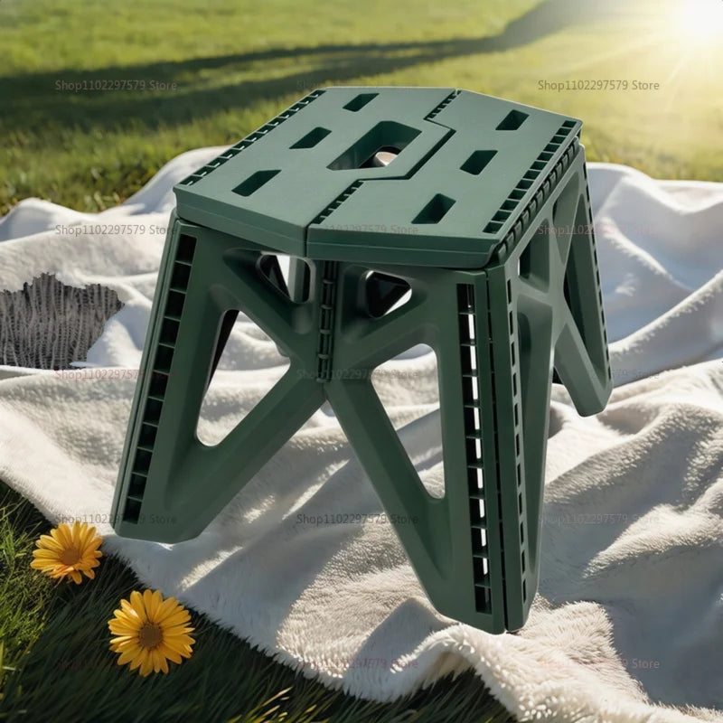 New Adult Children Portable Folding Stool Thickened Plastic Saddle Chair for Children'S Outdoor Car Movable Folding Stool