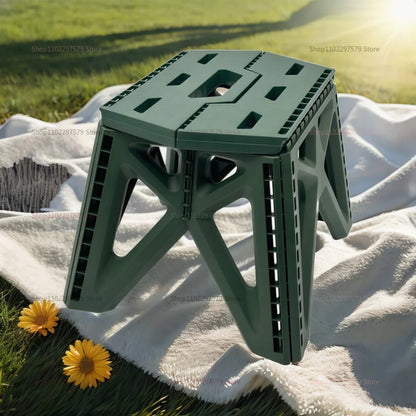 New Adult Children Portable Folding Stool Thickened Plastic Saddle Chair for Children'S Outdoor Car Movable Folding Stool
