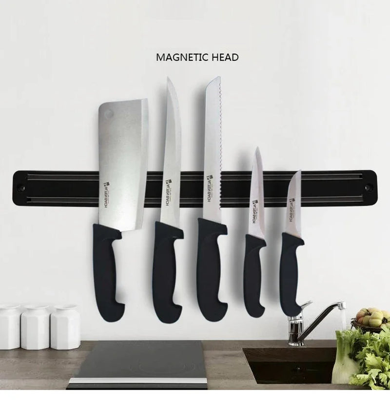 Multipurpose Magnetic Knife Rack Strip Household Kitchen Tools Space-Saving Wall Mounted Magnet Knives Holder with Rack Hot