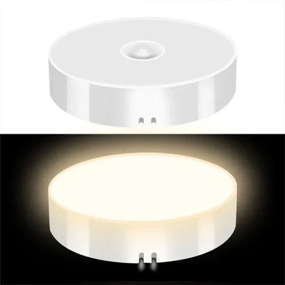 PIR Motion Sensor LED Night Bedroom Light Rechargeable Bedside Home Lamp Stairs Kitchen Can Be Used USB Wireless Closet Light