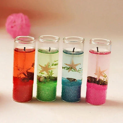 1Pc Aromatherapy Smokeless Small Candles Ocean Shells Valentines Scented Jelly Candle Romantic Decoration Candle Home Decor Gift