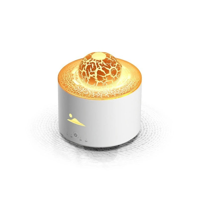 Volcano Fire Flame Air Humidifier Aroma Diffuser Essential Oil Smoke Ring Spray for Home or Car Fragrance Mist Maker LED Lamp