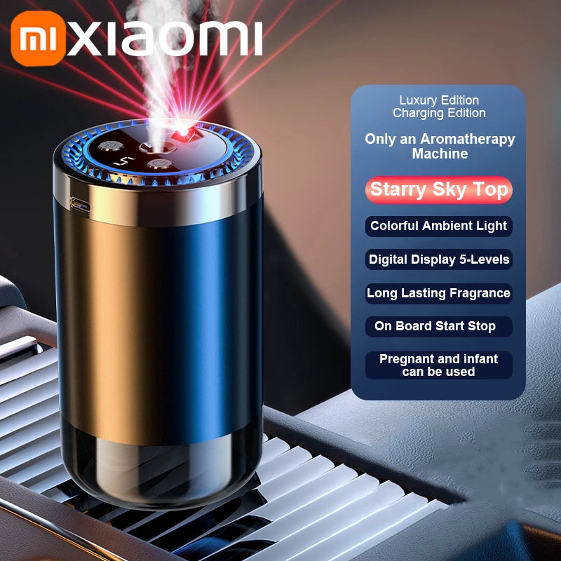 Xiaomi Starry Sky Top Car Aromatherapy Machine Rechargeable Car Aroma Diffuser 5 Level of Adjustable Intelligent Car Diffuser