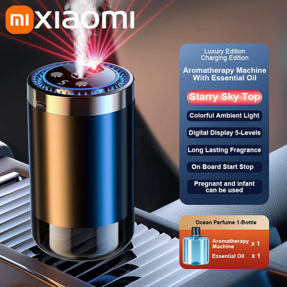 Xiaomi Starry Sky Top Car Aromatherapy Machine Rechargeable Car Aroma Diffuser 5 Level of Adjustable Intelligent Car Diffuser