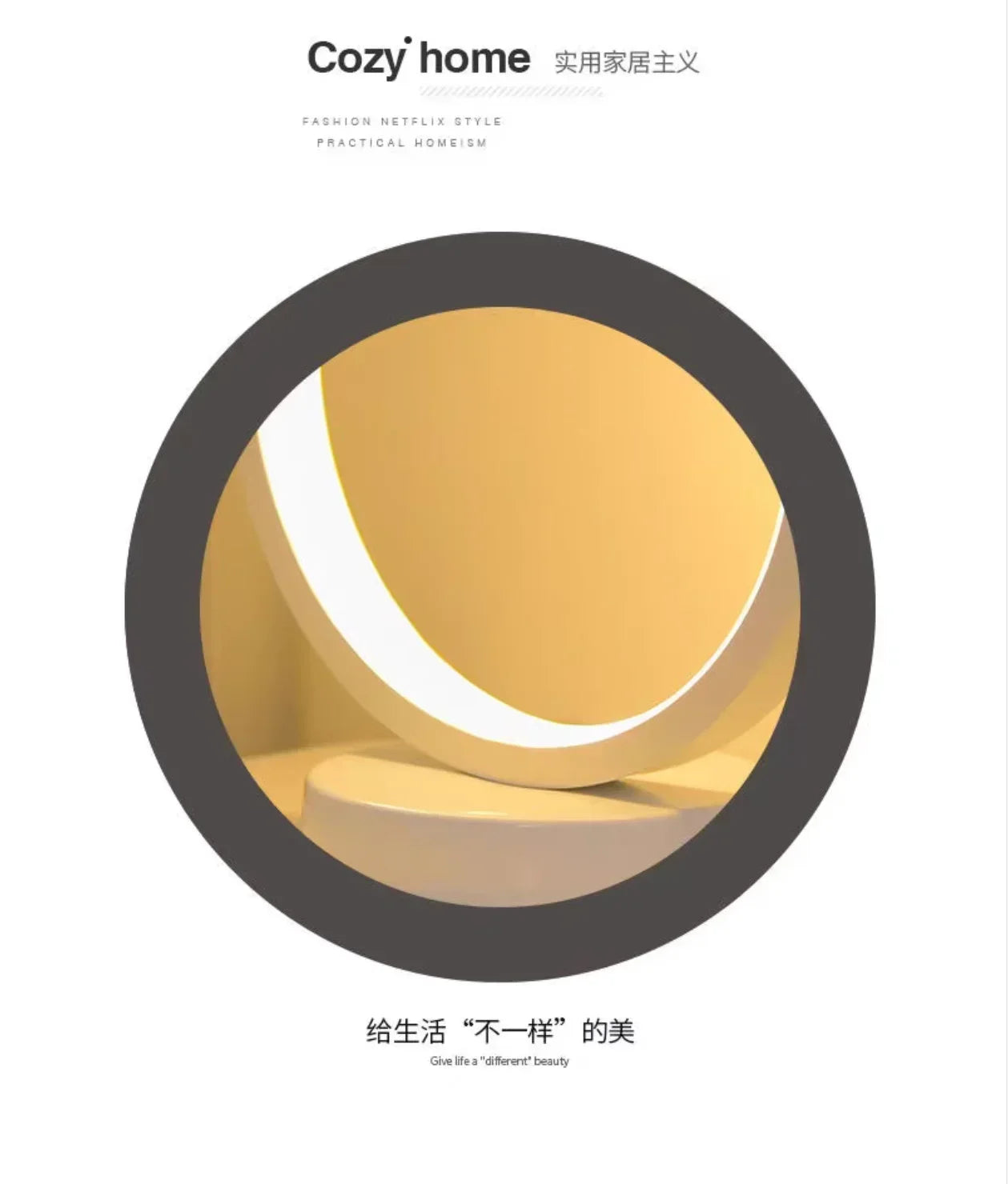 20CM LED Simple Circular Ring Table Lamp Bedroom Bedside Living Room Restaurant Hotel Decorative Lamp Dimmable round Night Light
