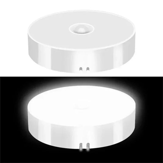 PIR Motion Sensor LED Night Bedroom Light Rechargeable Bedside Home Lamp Stairs Kitchen Can Be Used USB Wireless Closet Light