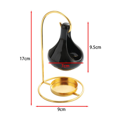 Ceramic Essential Oil Burner Melt Gift Furnace Warmer Tealight Candles Holder Diffuser for Living Room Housewarming Home Decor