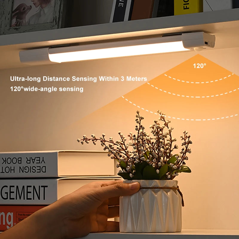 LED Closet Lights Motion Sensor Lamp Wireless Rechargeable Cabinet Night Light for Kitchen Bedroom Wardrobe Sensor Night Lamp