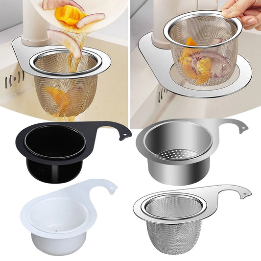 1/2 PCS Multi-Functional Swan Drain Basket Kitchen Sink Strainer Stainless Steel Sink Drain Filterhanging Filter Basket for Sink