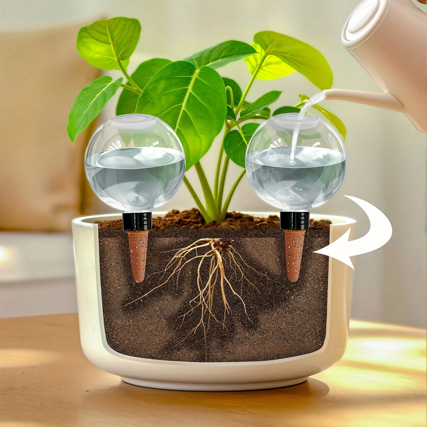 1/4Pcs Plant Watering Globes 500Ml Home Drip Balls Long-Lasting Hydration Tool for Green Plants