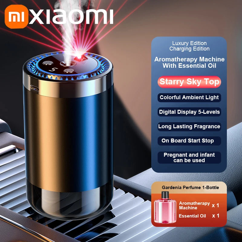 Xiaomi Starry Sky Top Car Aromatherapy Machine Rechargeable Car Aroma Diffuser 5 Level of Adjustable Intelligent Car Diffuser