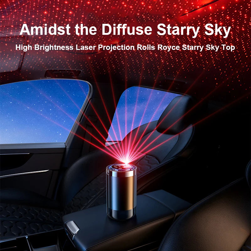 Xiaomi Starry Sky Top Car Aromatherapy Machine Rechargeable Car Aroma Diffuser 5 Level of Adjustable Intelligent Car Diffuser