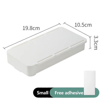 Hidden Storage Box in Table Self Stick Table Storage Drawer Organizer Box Home Office Pencil Tray under Desk Storage Drawer