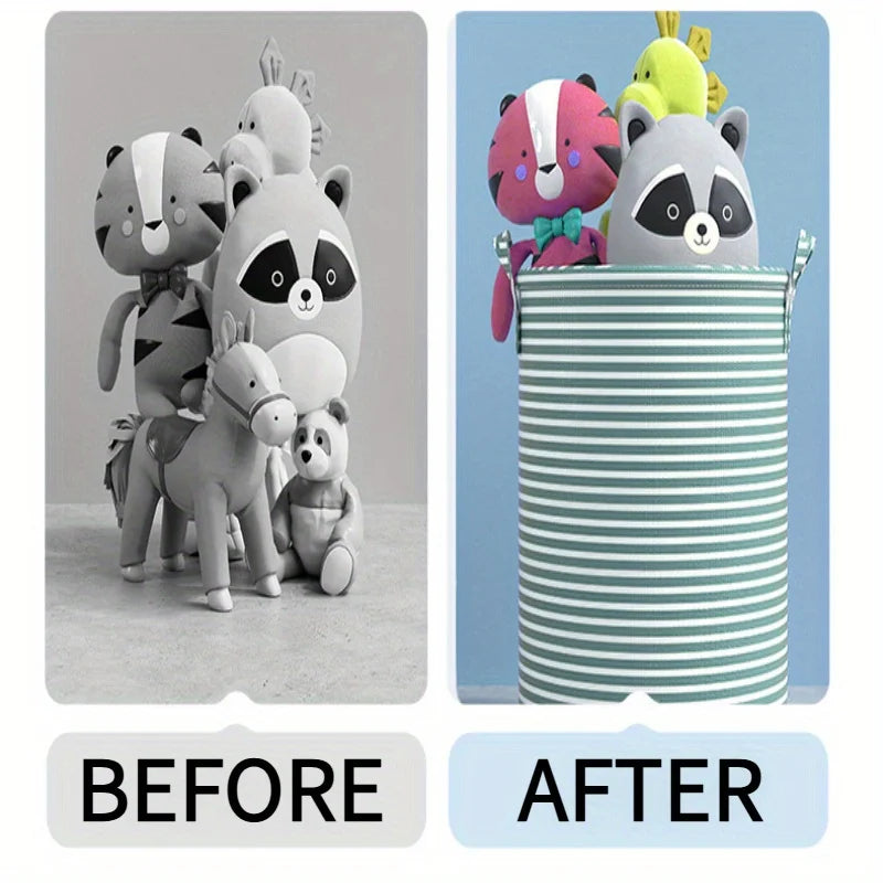 Haundry Thickened Tall Laundry Basket with Handle, Large Collapsible round Laundry Hamper Bin Laundry Bag for Clothes Storage
