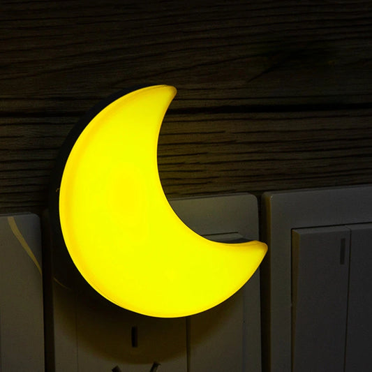 LED Moon Night Lights/Wall Lamp Cute Mini EU/US Plug Lights for Children Room Bedroom Living Room Decoration Lighting Night Lamp