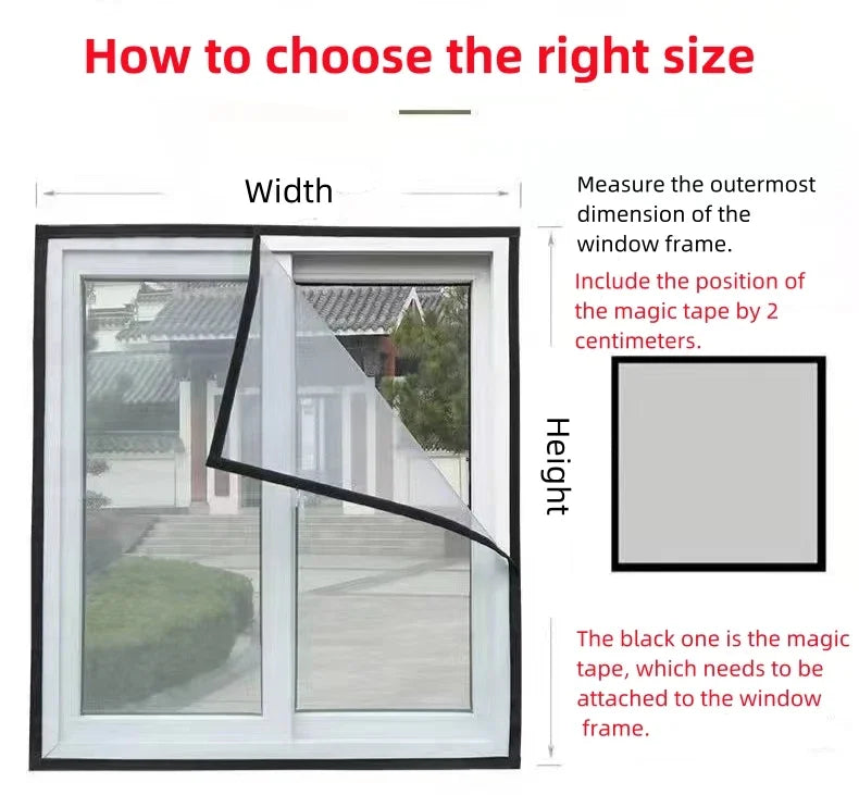 Summer Mosquito Proof Door and Window Screens Available Various Sizes Anti-Mosquito Insect Window Screen Self-Adhesive DIY Mesh
