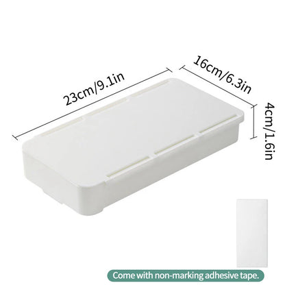 Hidden Storage Box in Table Self Stick Table Storage Drawer Organizer Box Home Office Pencil Tray under Desk Storage Drawer