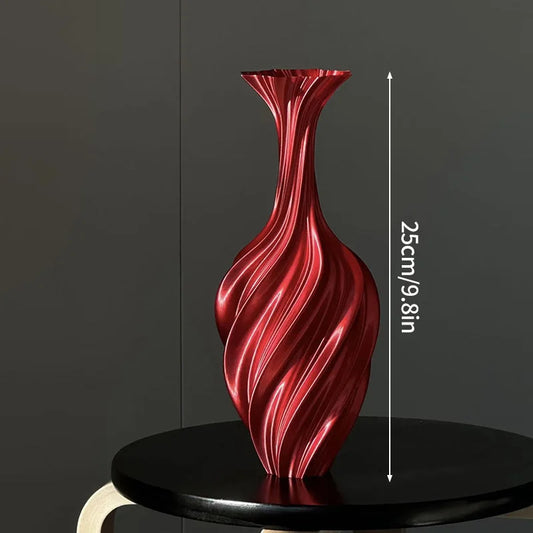 Modern Style Vase Room Decoration Plastic Flower Vase Wihte Black Flower Bottle Aesthetic Floral Arrangement Display Vase