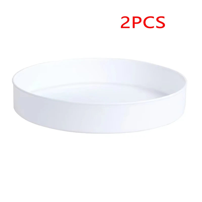 1Pc 360 Degree Rotating Cabinet Organizer Kitchen Bathroom Cosmetic Turntable Storage Tray Non-Slip Spice round Rack Plate