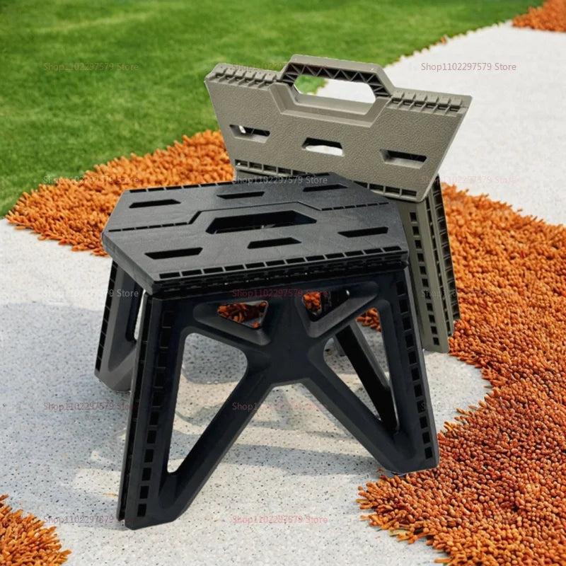 New Adult Children Portable Folding Stool Thickened Plastic Saddle Chair for Children'S Outdoor Car Movable Folding Stool