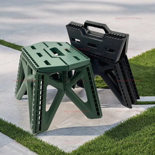 New Adult Children Portable Folding Stool Thickened Plastic Saddle Chair for Children'S Outdoor Car Movable Folding Stool