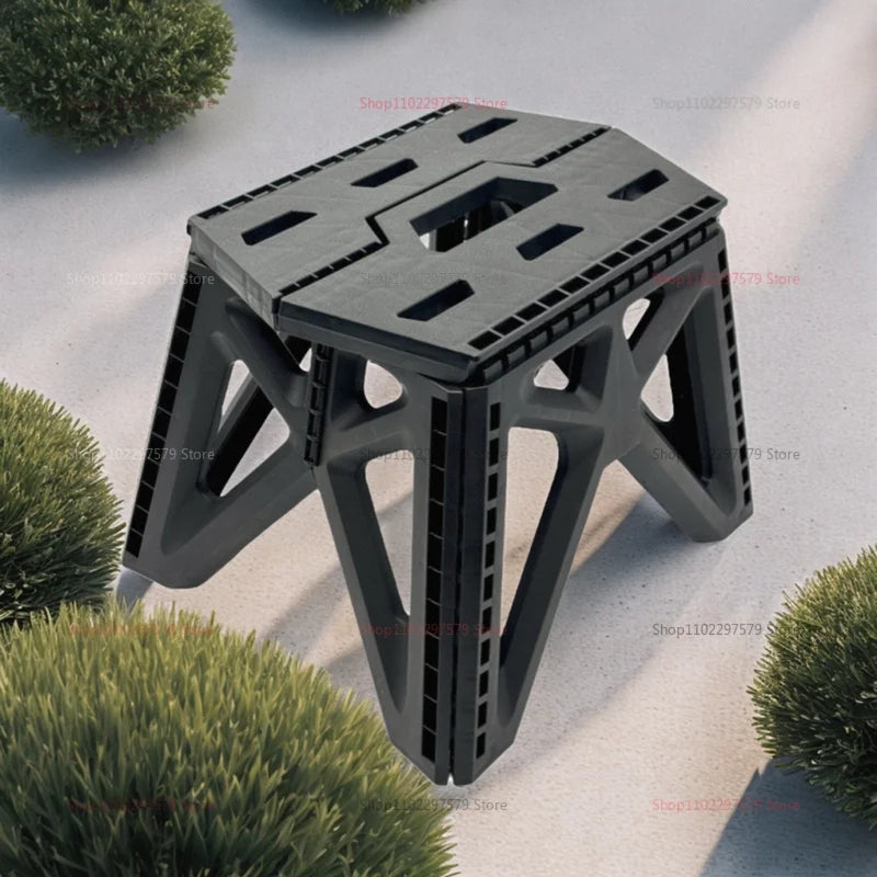 New Adult Children Portable Folding Stool Thickened Plastic Saddle Chair for Children'S Outdoor Car Movable Folding Stool