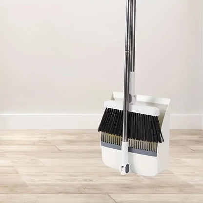1 Set Household Broom and Dustpan Set Durable Sweeping Broom and Dustpan with Long Handle for Home Office School Dorm