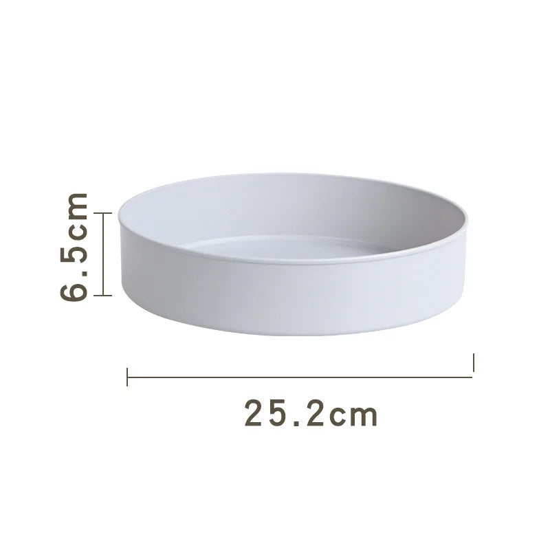 1Pc 360 Degree Rotating Cabinet Organizer Kitchen Bathroom Cosmetic Turntable Storage Tray Non-Slip Spice round Rack Plate